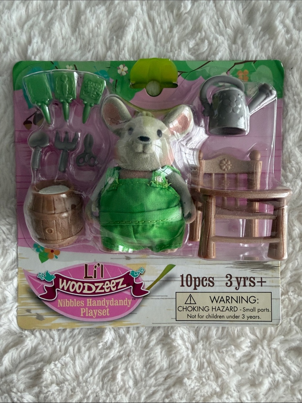 Lil Woodzeez Nibbles Handydandy Playset NEW 10 piece set